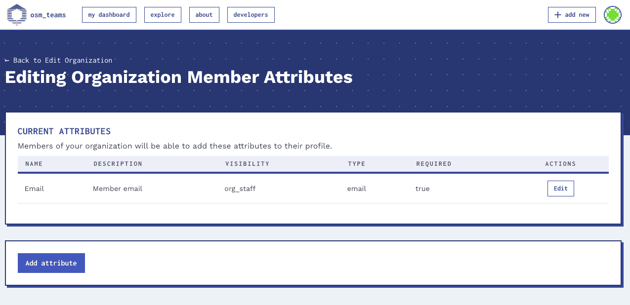 Edit organization member attributes Edit organization member attributes